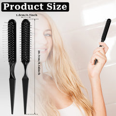 Sliverdew 3-row steel-teeth wig brush evenly distributes tension for fuller-looking hair.