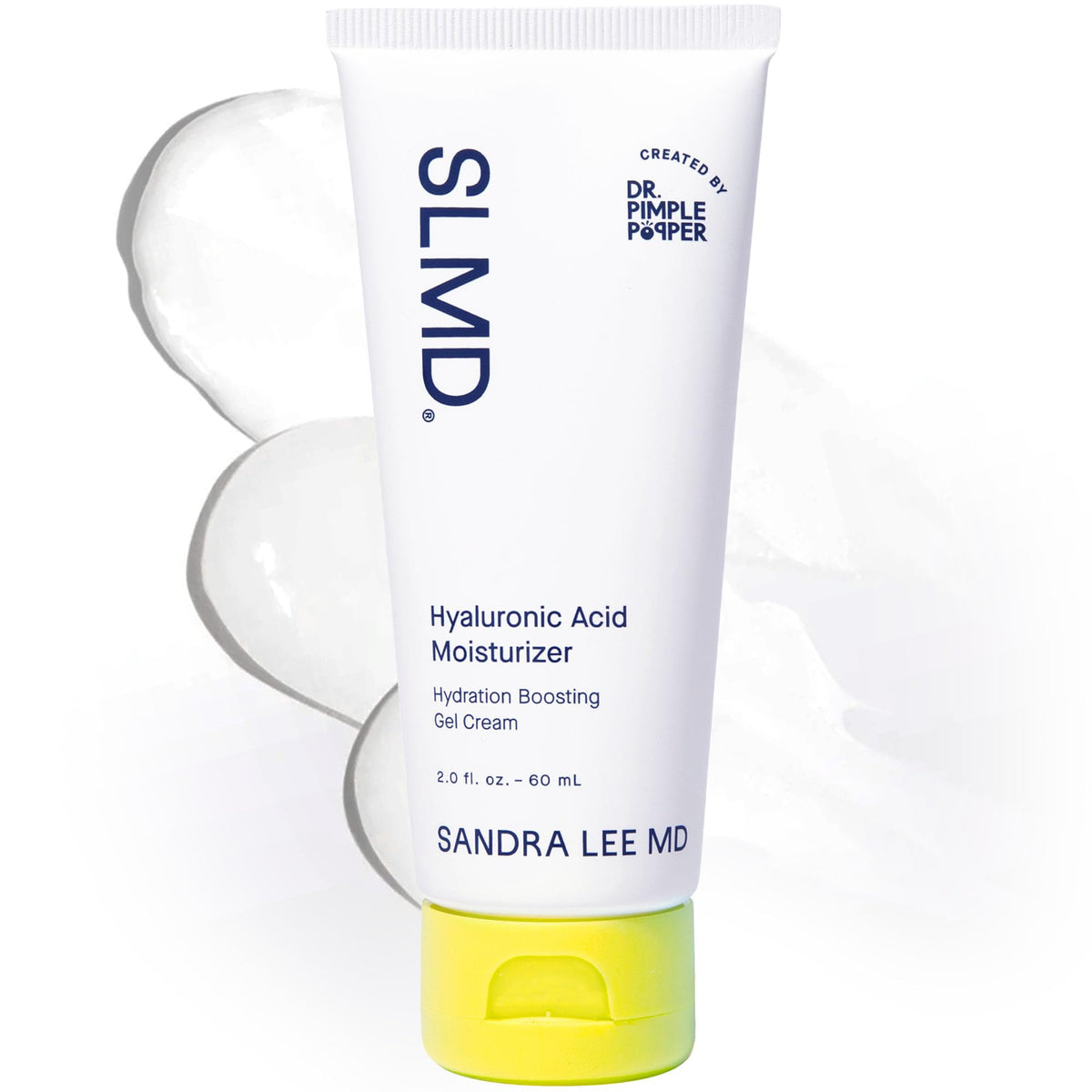 SLMD Hyaluronic Acid Face Moisturizer 2oz bottle provides lightweight, non-greasy hydration.