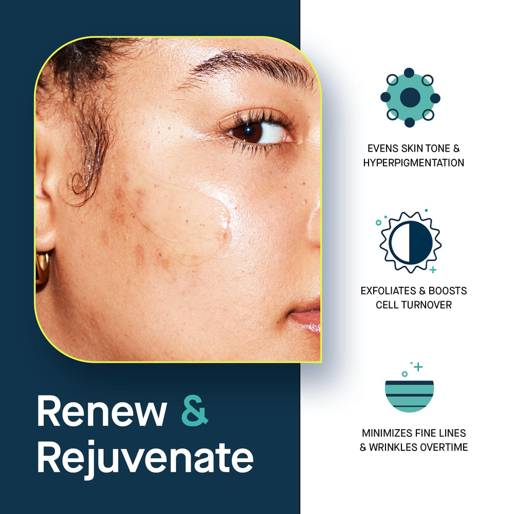SLMD Resurfacing Retinol Serum night-application scene suggests quick-absorbing gel texture