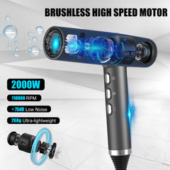Slopehill hair dryer shows ergonomic balanced-handle for comfortable styling.