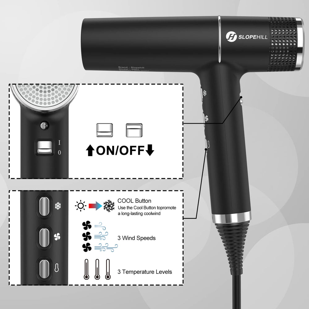 Slopehill hair dryer microfilter improves airflow and simplifies cleaning.