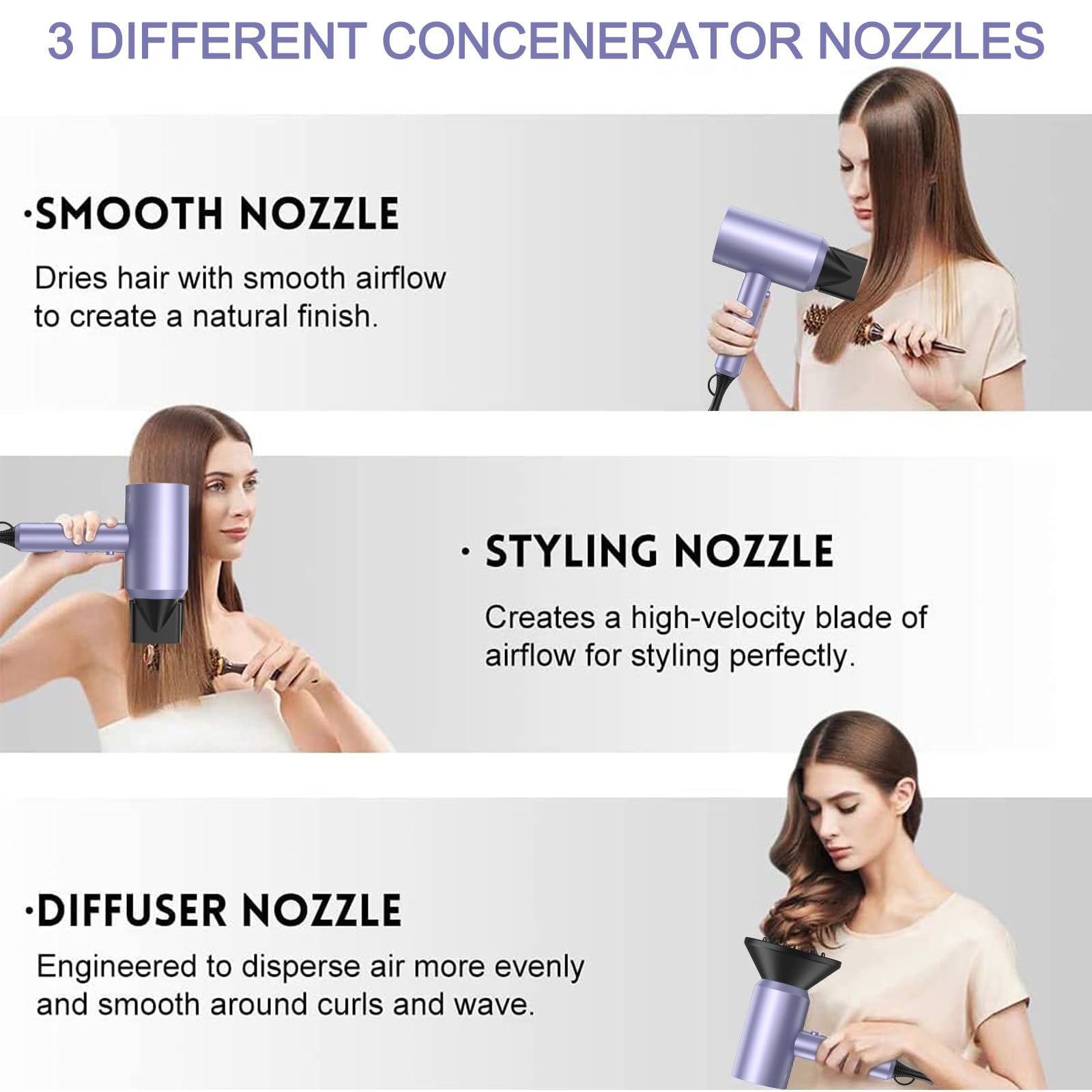 Slopehill professional ionic hair dryer back view emphasizes compact controls and cool touch housing