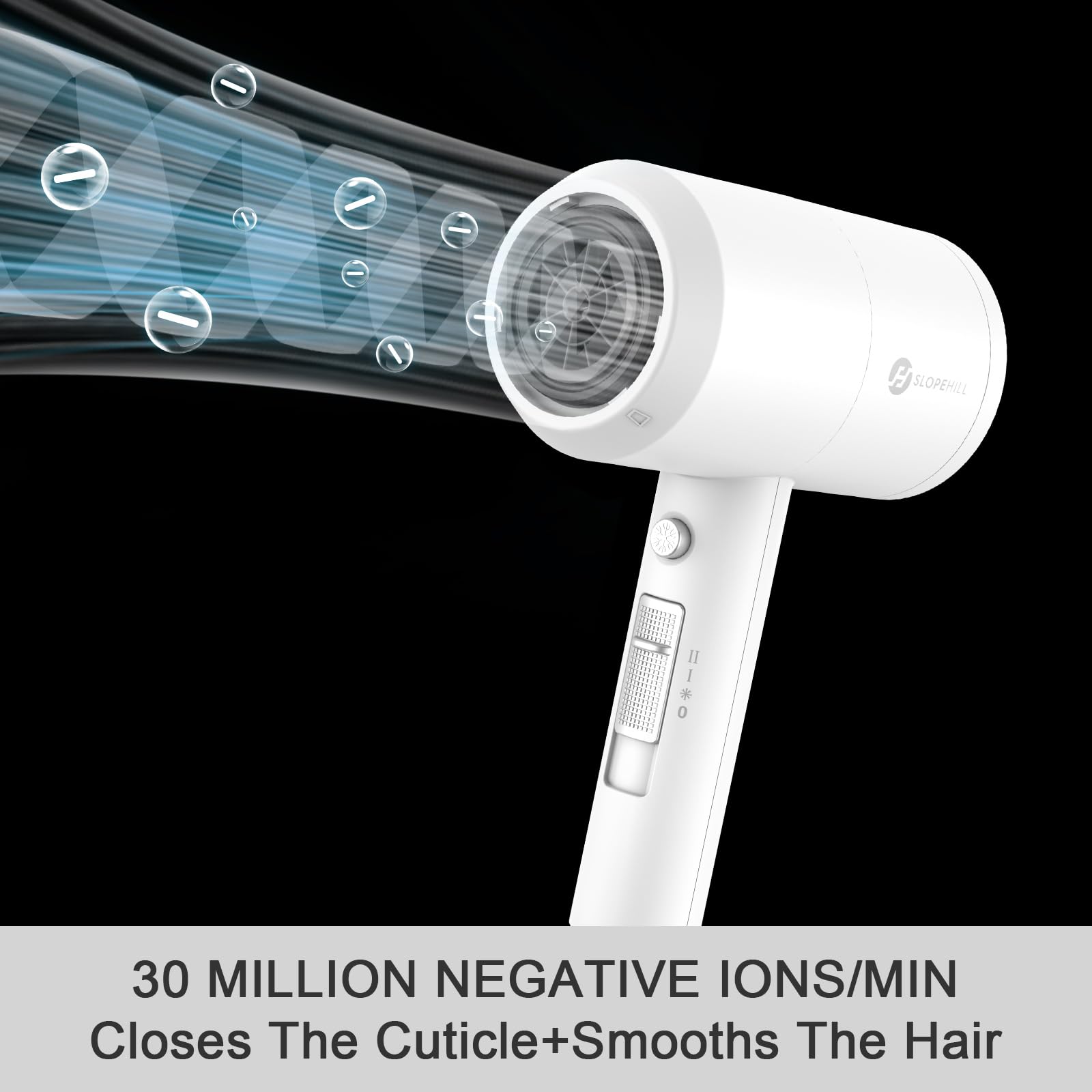 Slopehill concentrator attachment on the dryer enables precise styling for straight hair