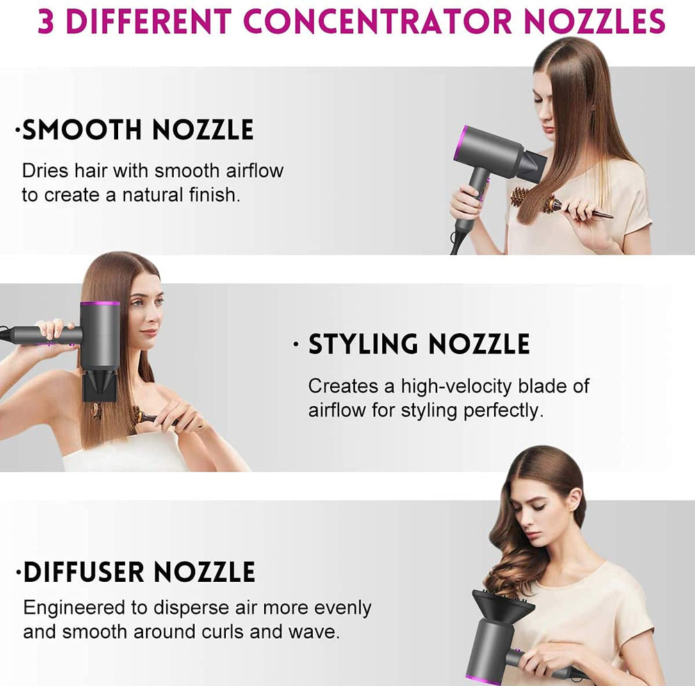 slopehill professional ionic hair dryer cool shot button offers quick temperature control.