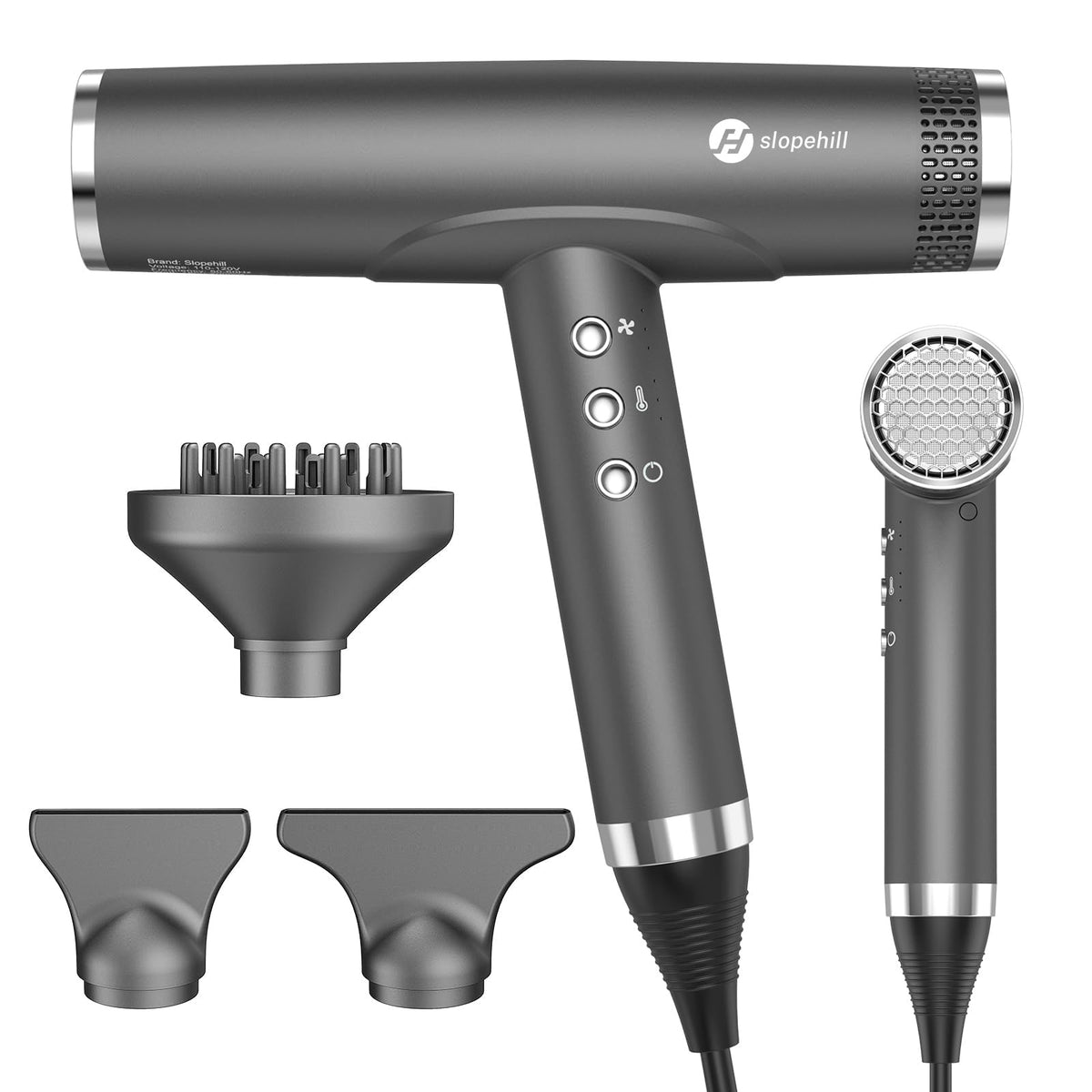 Slopehill professional ionic hair dryer with diffuser delivers salon-grade drying power at home