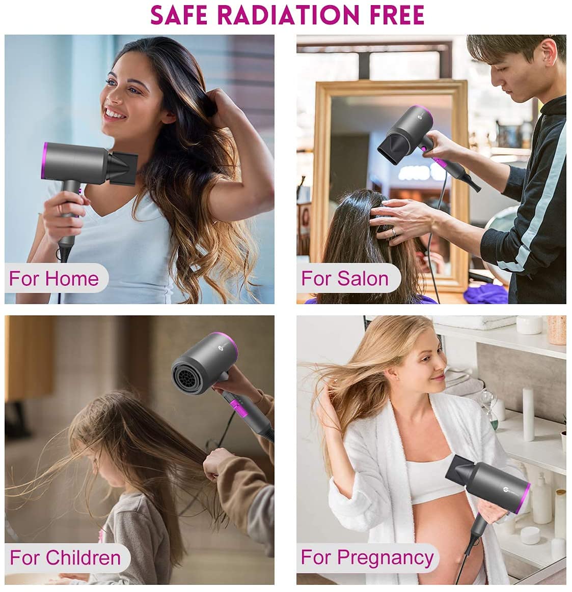 slopehill professional ionic hair dryer low noise operation for comfortable drying.