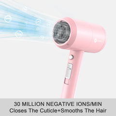 Slopehill professional ionic hair dryer pink cool shot button for precise control