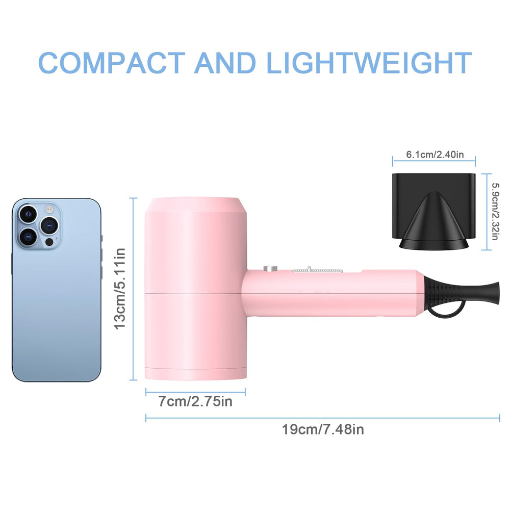 Slopehill professional ionic hair dryer pink diffuser attached enhances natural curls