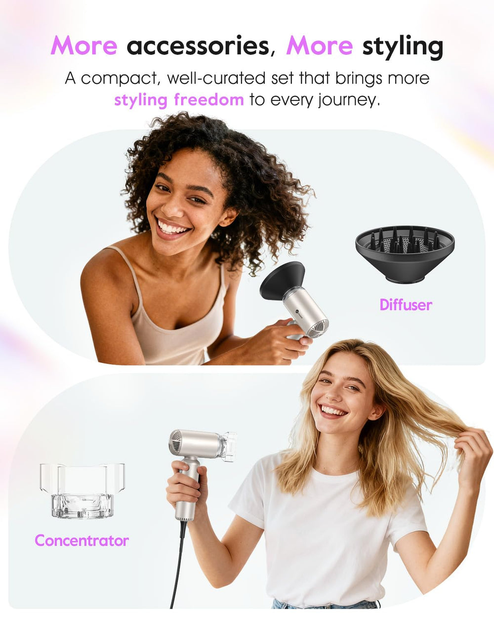 slopehill travel dual voltage hair dryer european-adapter included for travel abroad