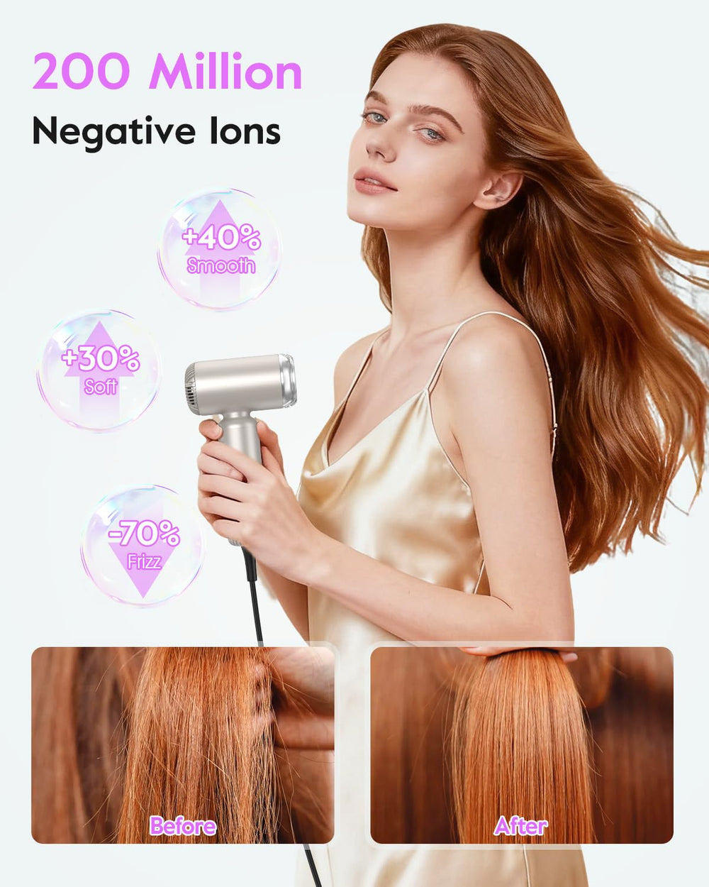 slopehill travel dual voltage hair dryer smart-temperature-control enables safer heat management