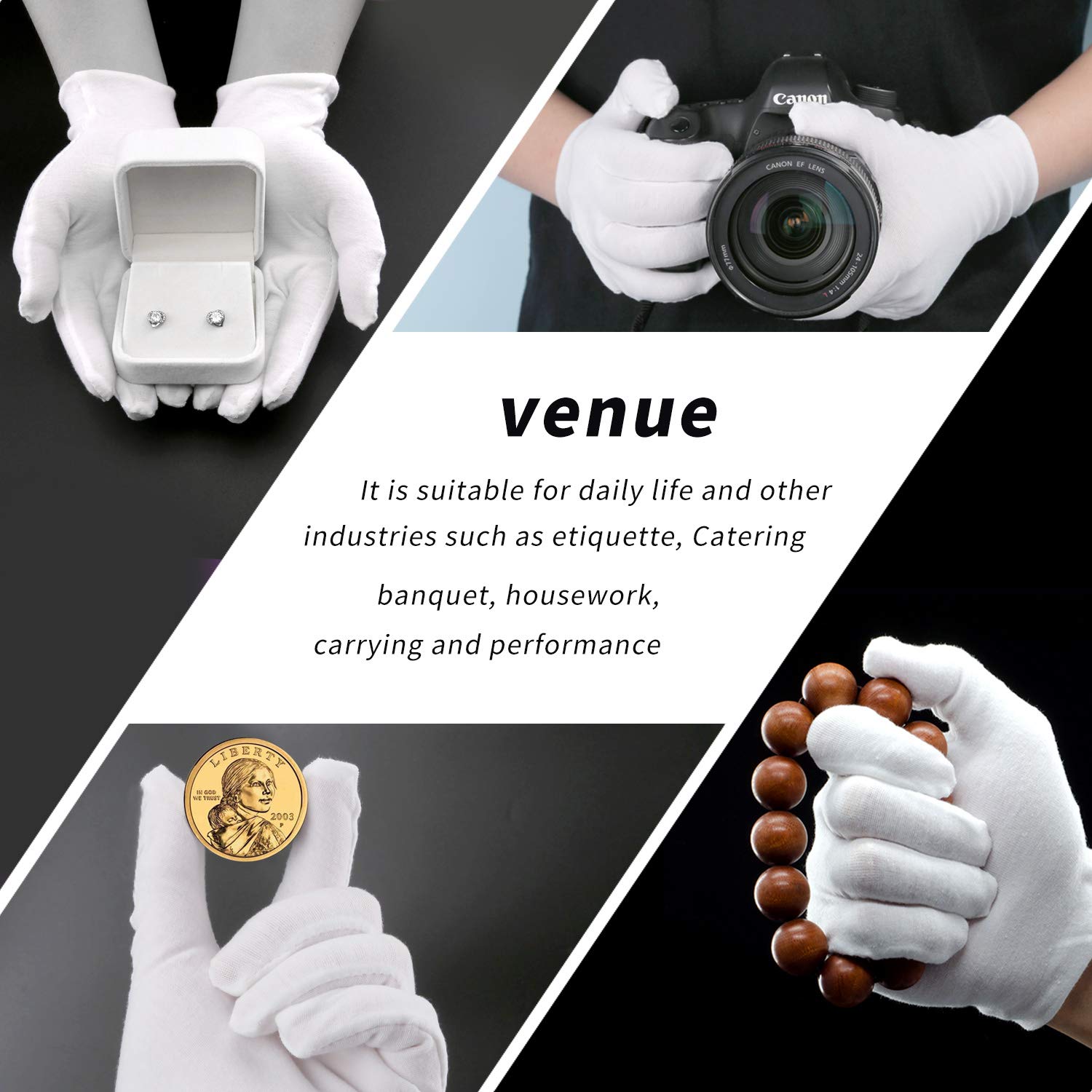 SLWJAXGT white cotton gloves suitable for costumes or Halloween looks