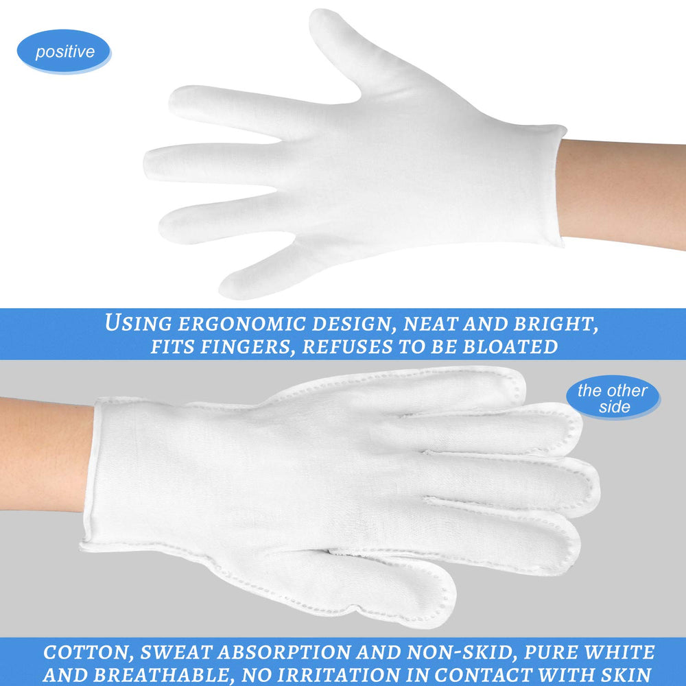 SLWJAXGT white cotton gloves protect delicate objects during inspection and handling