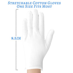 SLWJAXGT white cotton gloves aid nightly moisturization by trapping cream for deeper absorption