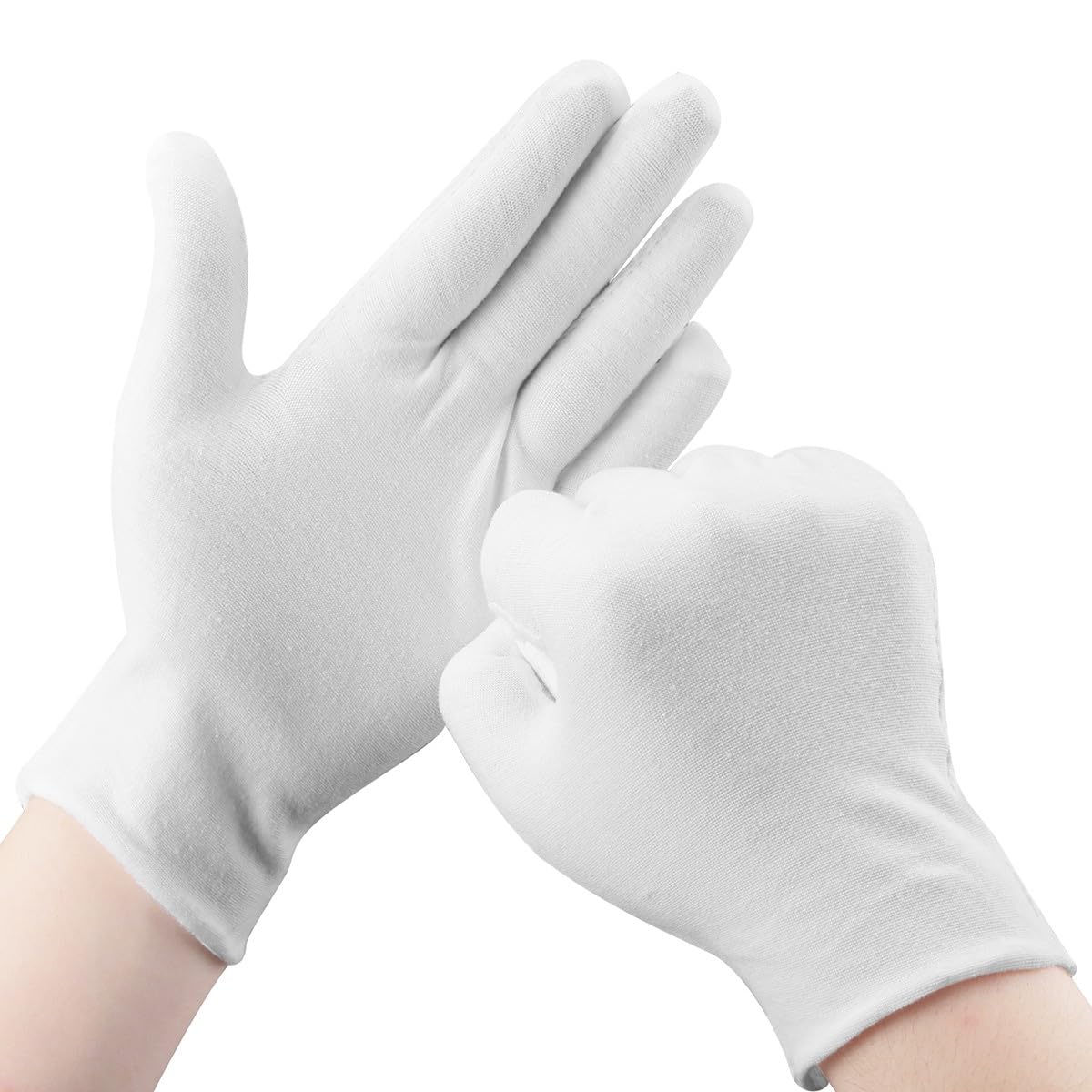 SLWJAXGT white cotton gloves packaging highlights soft fabric and value pack