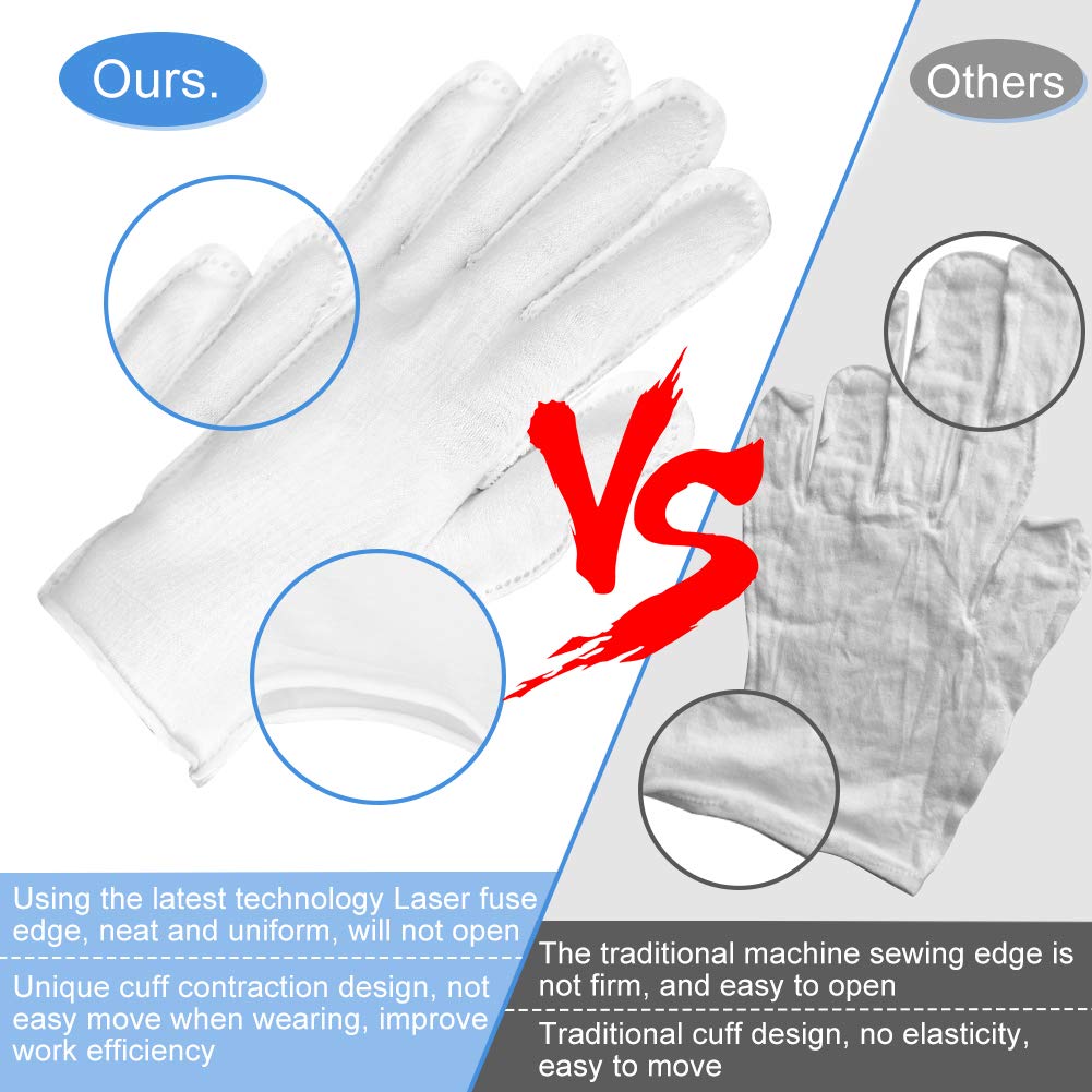 SLWJAXGT white cotton gloves washable and reusable for repeated spa-like sessions