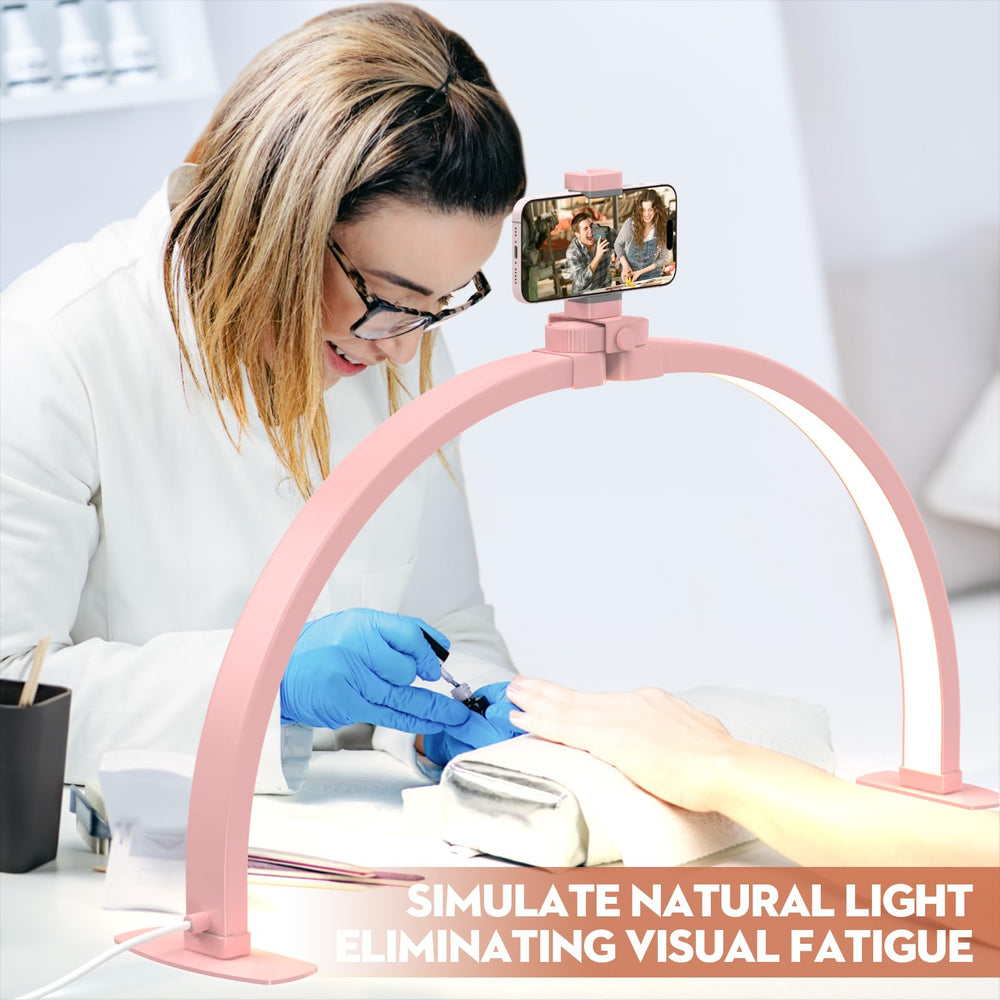 SLYFTE arch light for esthetician and nail art photography setups.