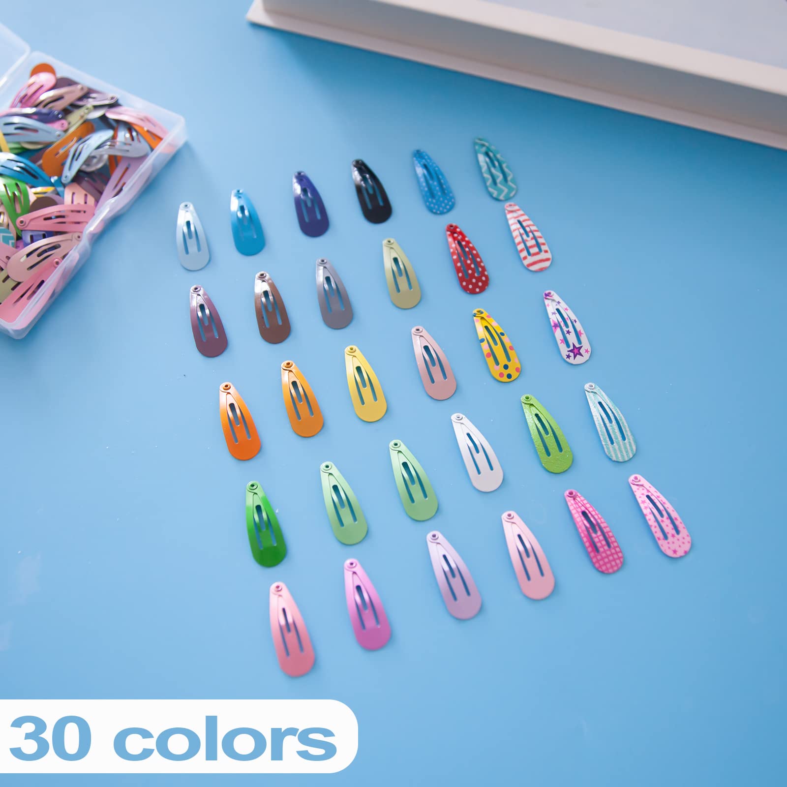 SLYFTE 120 piece set of candy color barrettes for daily styling