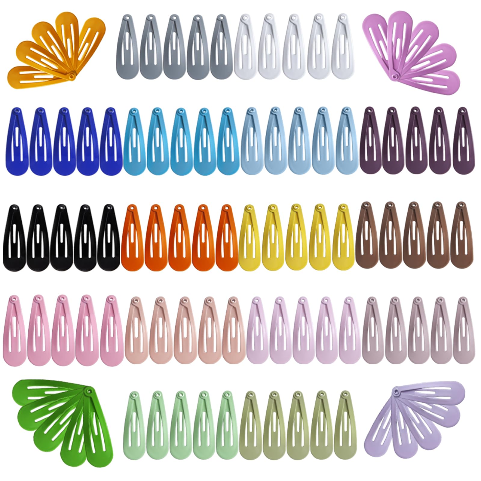 SLYFTE Upgrade Snap Mini Hair Clips pack of 100 with color assortment for daily styling