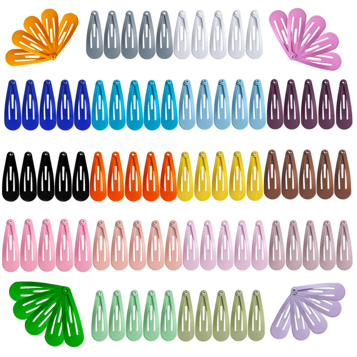 SLYFTE Upgrade Snap Mini Hair Clips pack of 100 with color assortment for daily styling