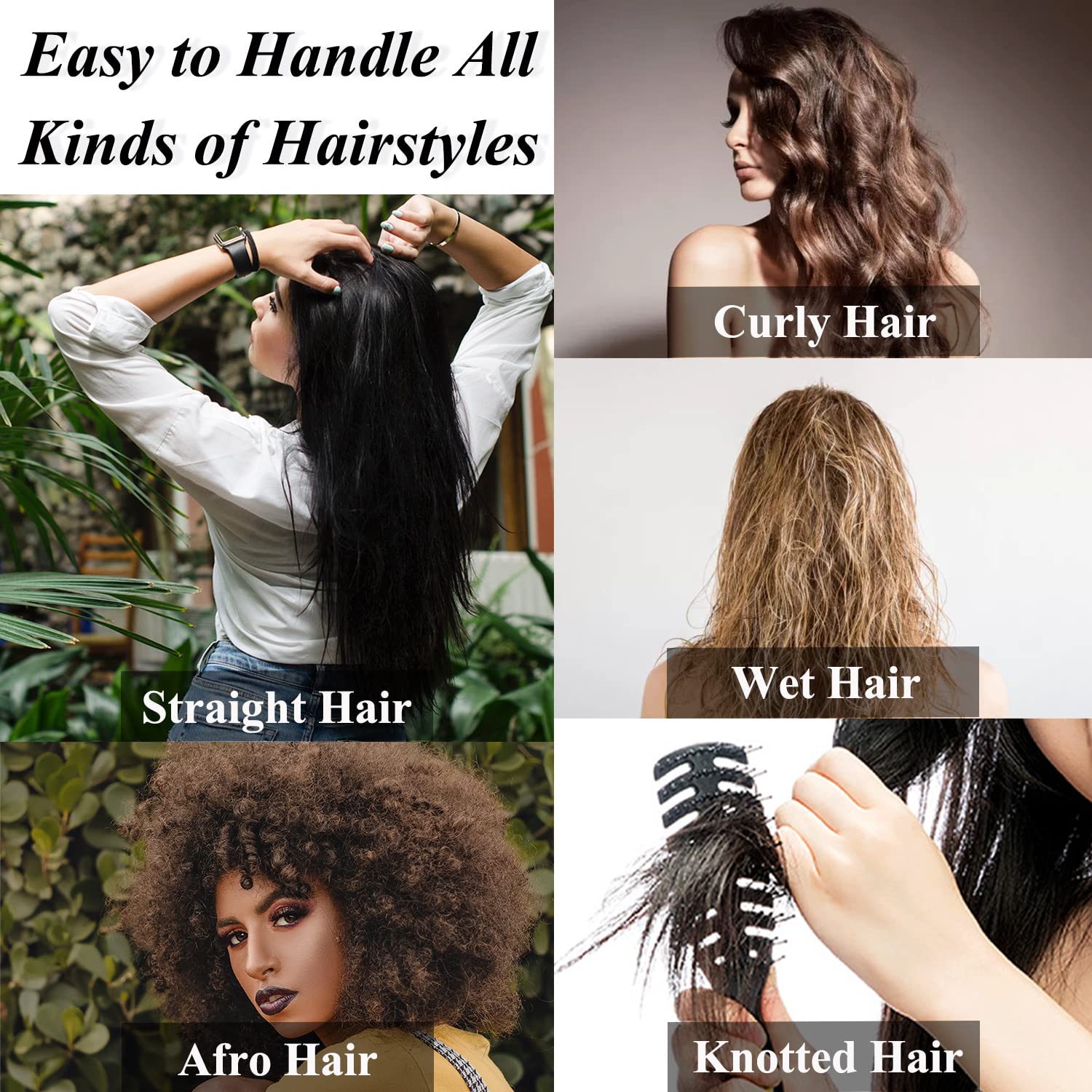 SmaringWing detangler combs for dry hair gentle brushing.
