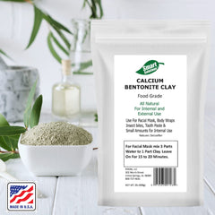 Mixing bowl with SMART SOLUTIONS calcium bentonite clay and water for a facial mask