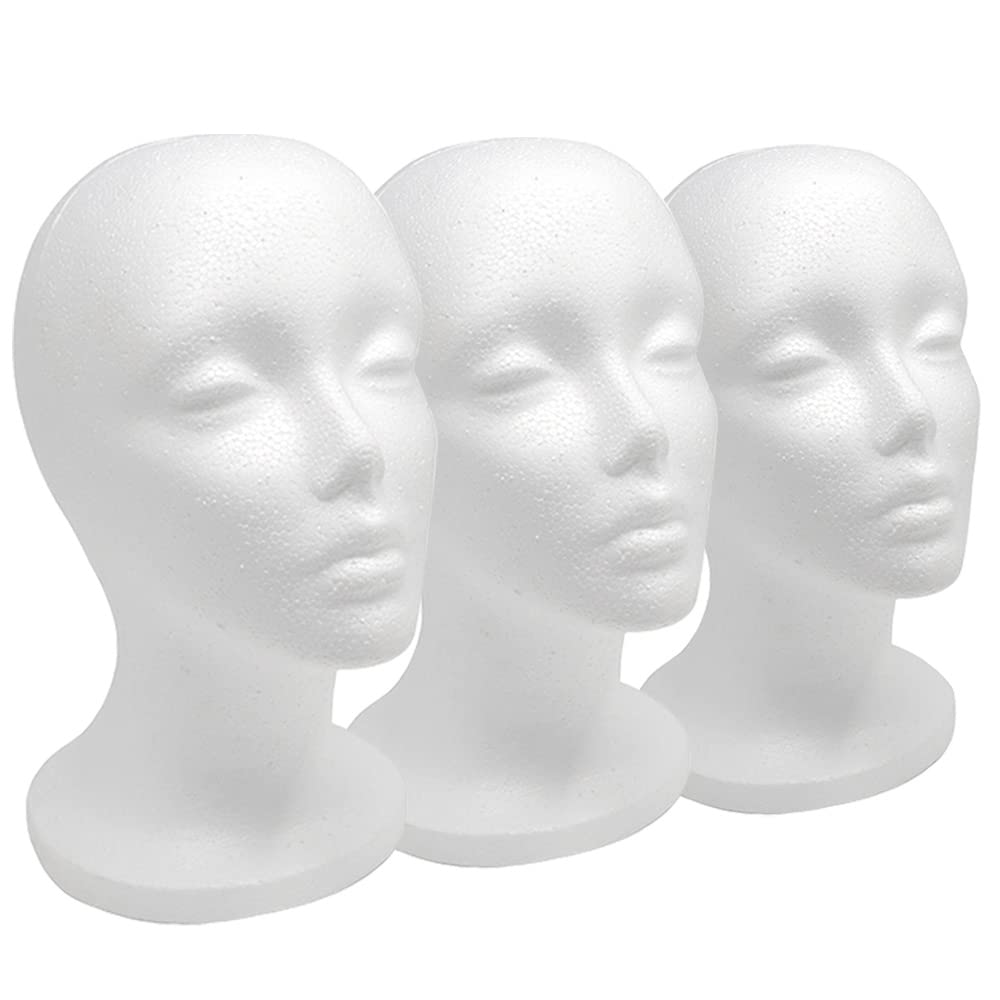 Smilco 12in foam wig head for travel-ready display and secure styling.