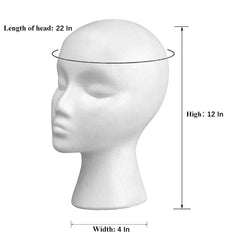 Smilco foam wig head on display model offers realistic wig presentation.