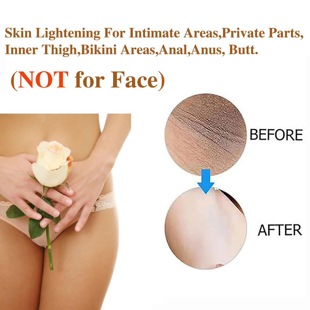 SMILEFACE inner thighs cream closeup for even skin tone on upper legs.