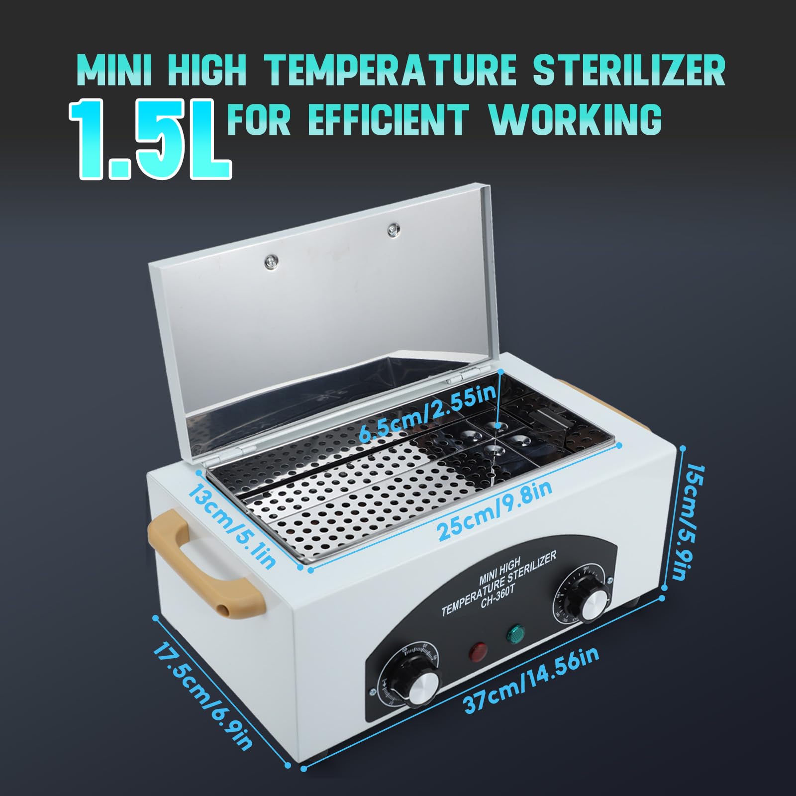 Smith Chu tools inside chamber ensure efficient sanitization between clients.