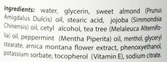 Smith's Amish Foot Cream natural botanicals closeup highlighting Arnica, Peppermint, Tea Tree benefits