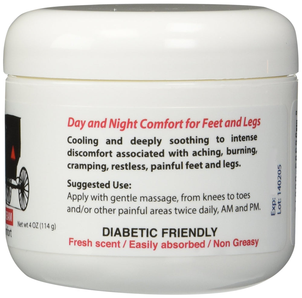 Smith's Amish Foot Cream texture closeup shows dense, easily absorbed formula for quick comfort