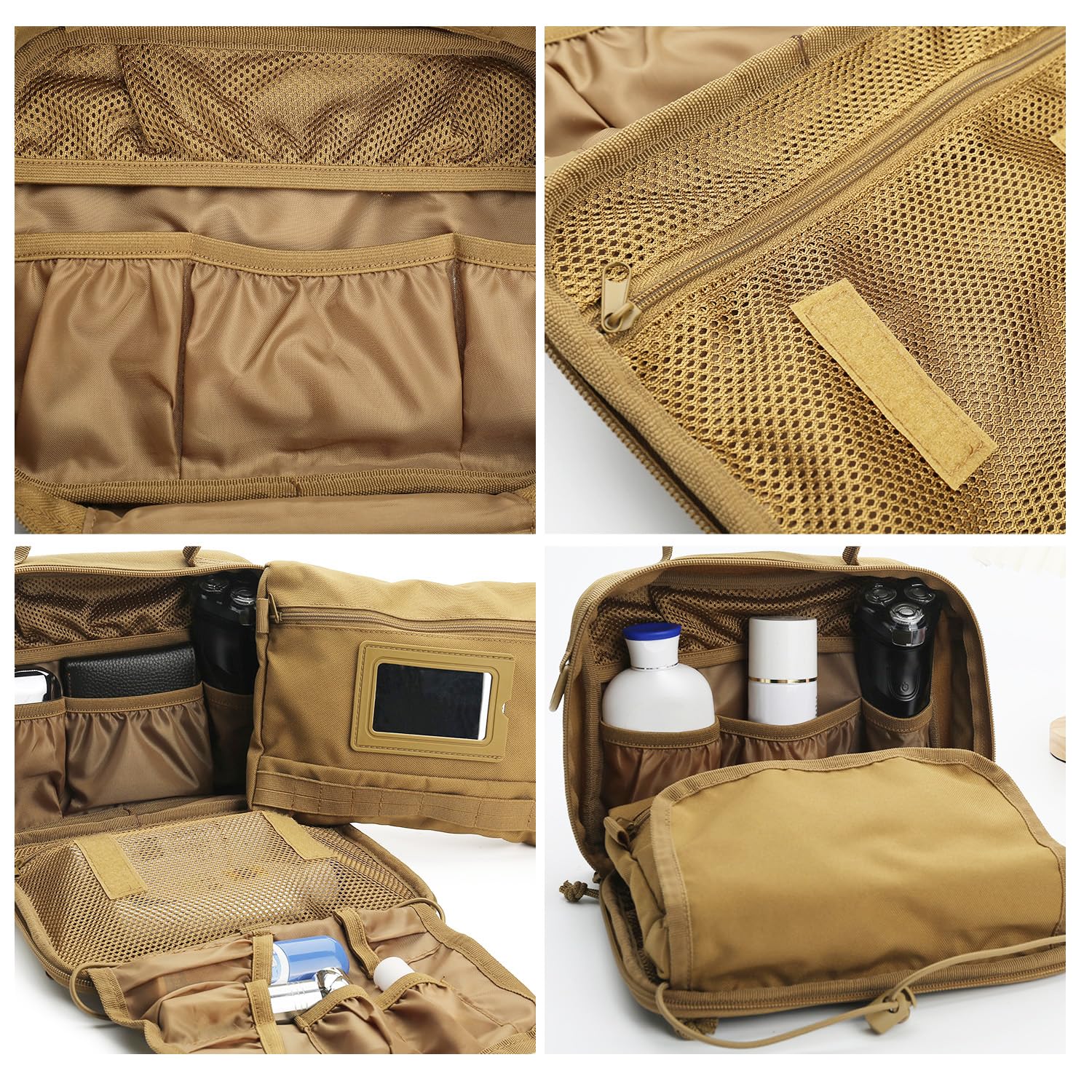 SMONT Tactical Bag back zipper with organizer hook for stable placement