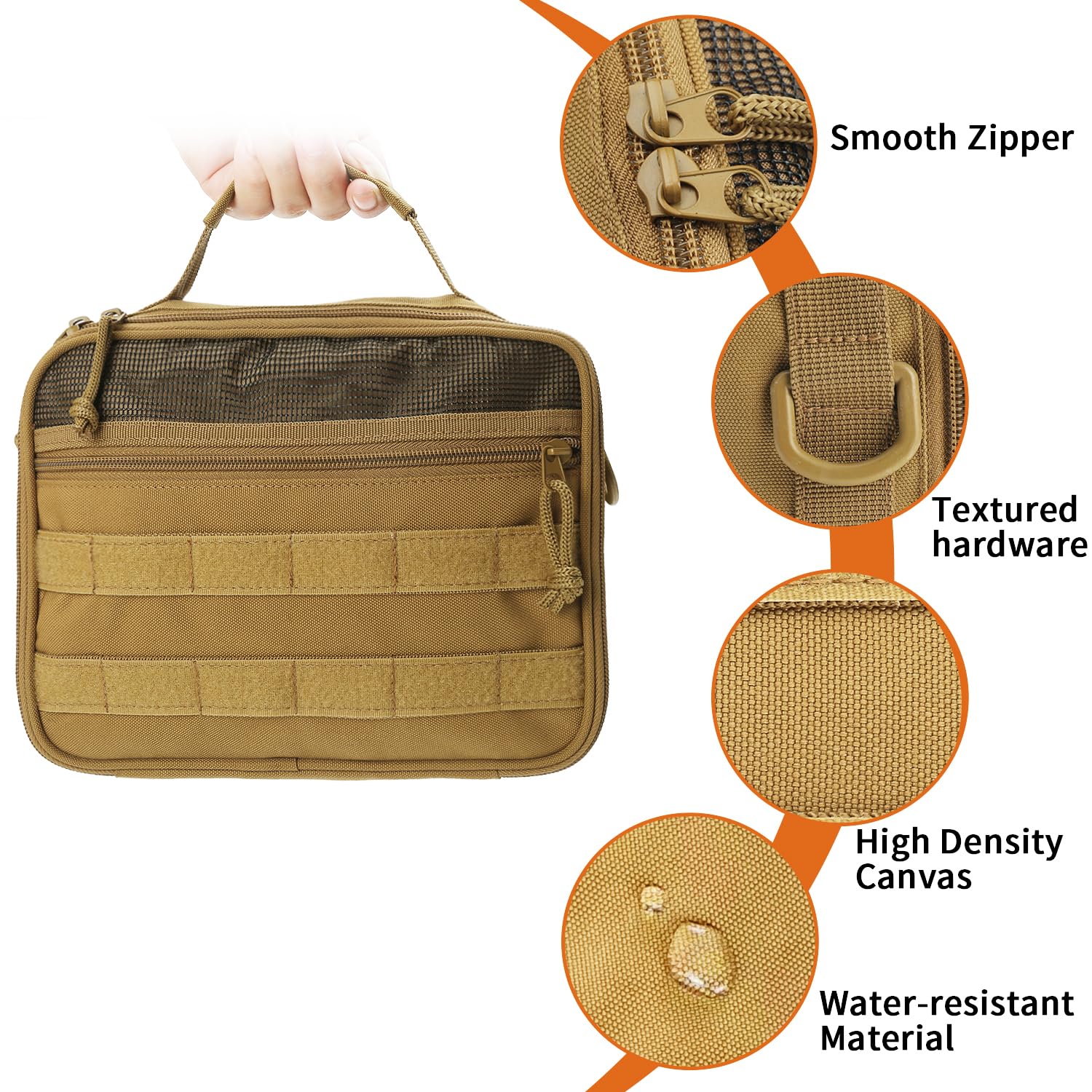 SMONT Tactical Bag front MOLLE pocket for modular attachments