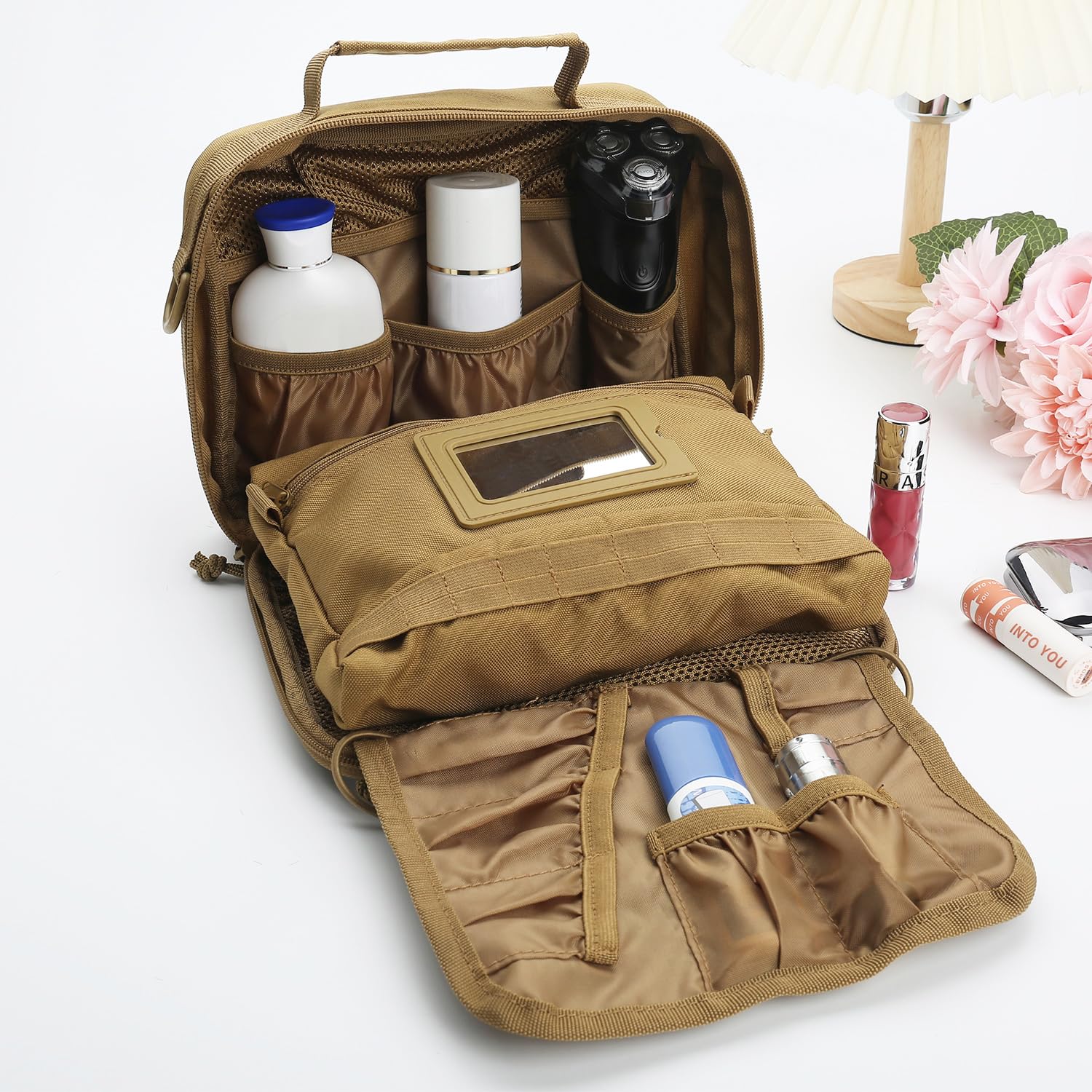 SMONT size 9.5 x 7.9 x 2.7 inches fits travel essentials