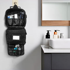 SMONT toiletry bag canvas durable material resists wear on trips