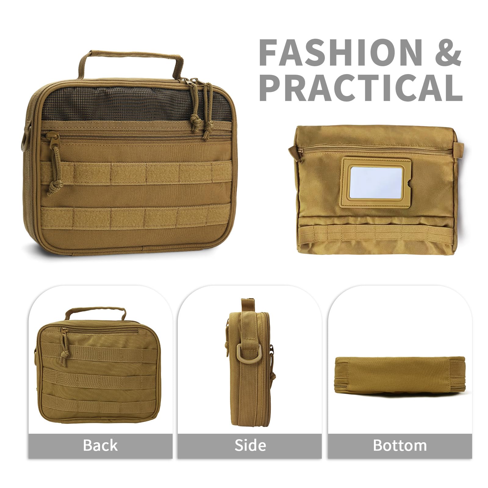 SMONT toiletry bag interior soft microfiber protects delicate items during travel