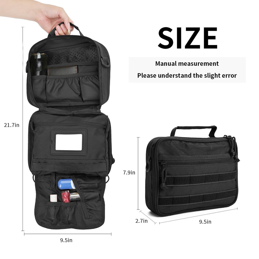 SMONT toiletry bag side carry handle enables easy grabbing on the go