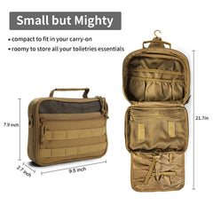 SMONT toiletry bag zippers close securely for heavy travel use