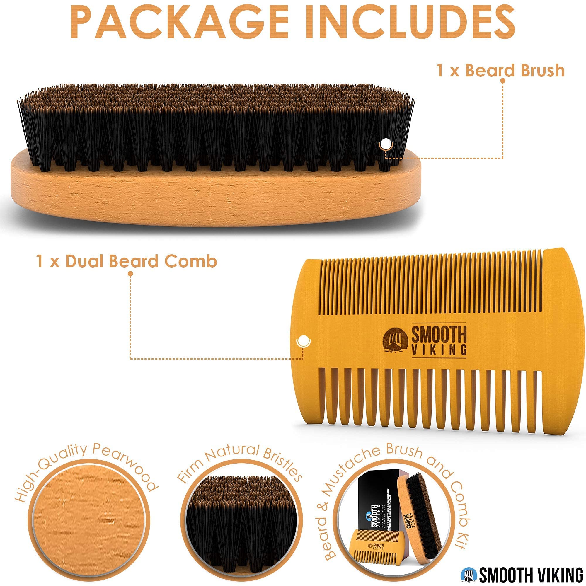 Smooth Viking Beard Comb focuses on precise styling for mustache and beard shaping.