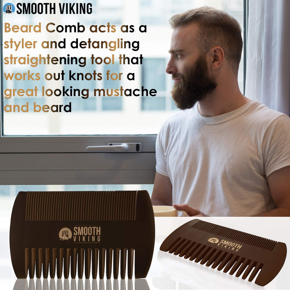Smooth Viking Beard Care Kit box showing complete daily grooming routine