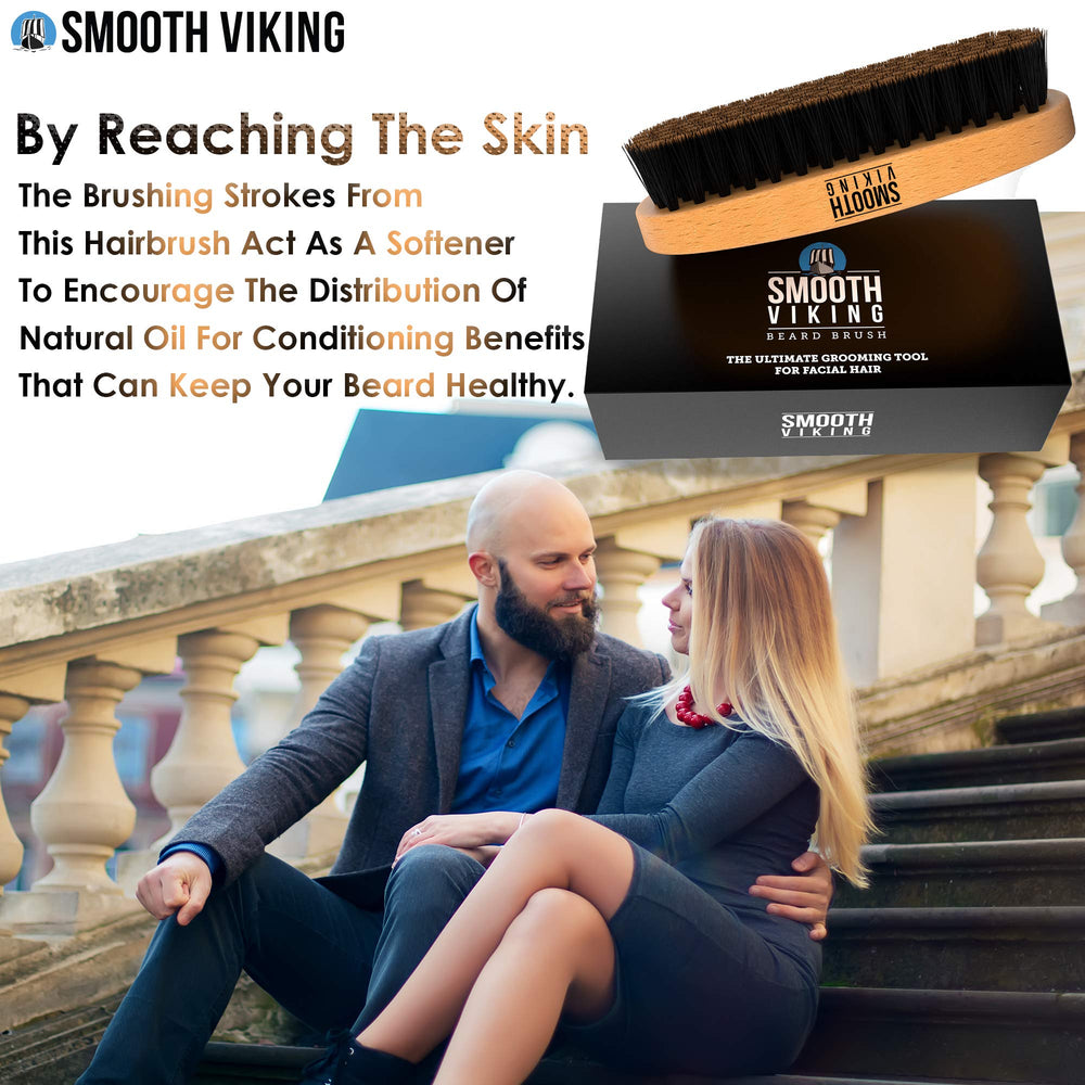 Smooth Viking Beard Care use on wet and dry beard for versatile styling