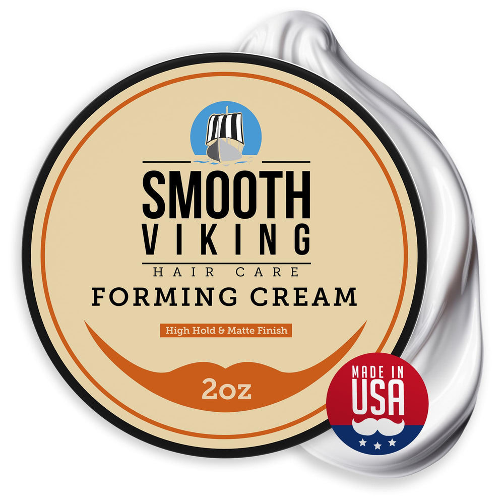 Smooth Viking Forming Cream bottle delivers all-day hold with natural matte finish.