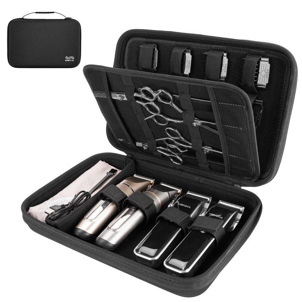 SMYV barber bags clippers case keeps clippers organized for on-the-go grooming.