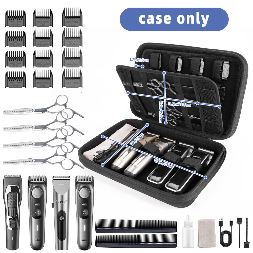 SMYV hair trimmer organizer stores cables and oils neatly for travel.