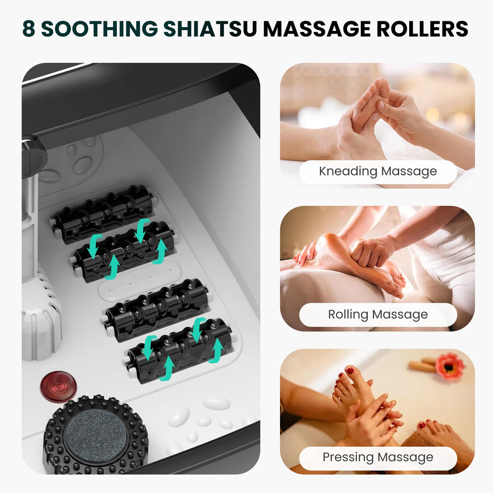 Snailax foot spa-collapsible-design folds for compact storage when not in use.
