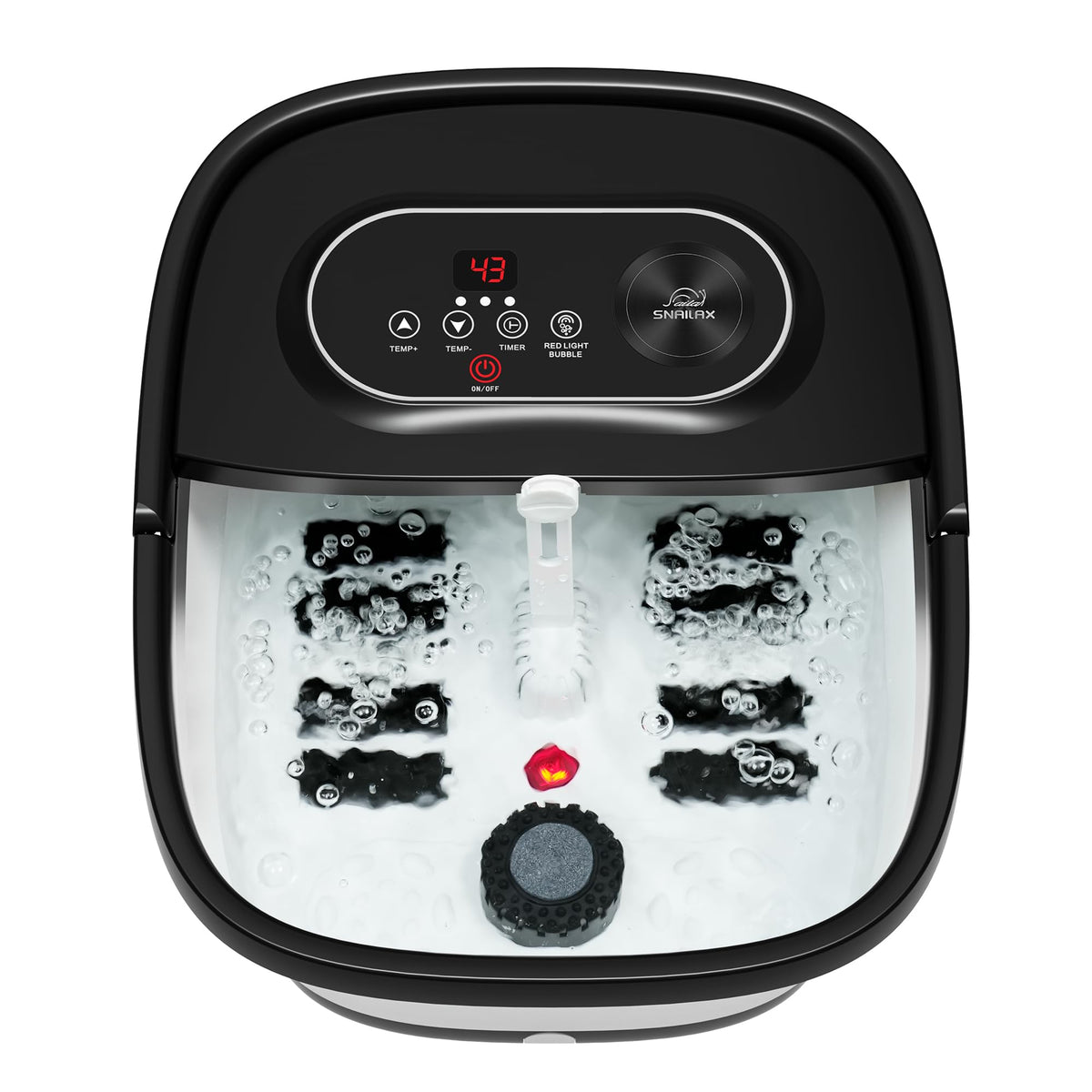 Snailax foot spa heat-control-panel maintains your ideal soaking temperature for consistent comfort.