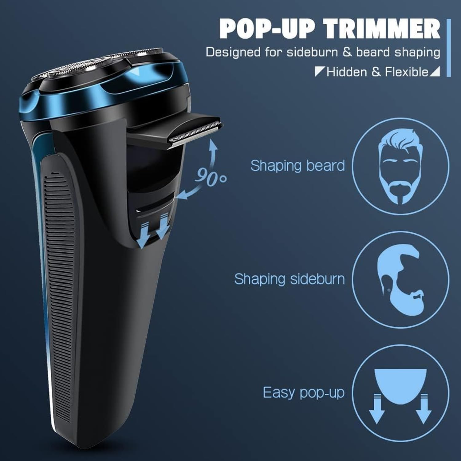Snapbuy electric razor blue compact travel design with protective case