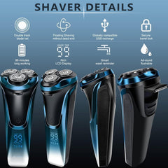 Snapbuy electric razor blue motor close-up emphasizes quiet, efficient performance