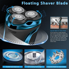 Snapbuy electric razor blue wet-dry usage shot for versatile shaving in any condition