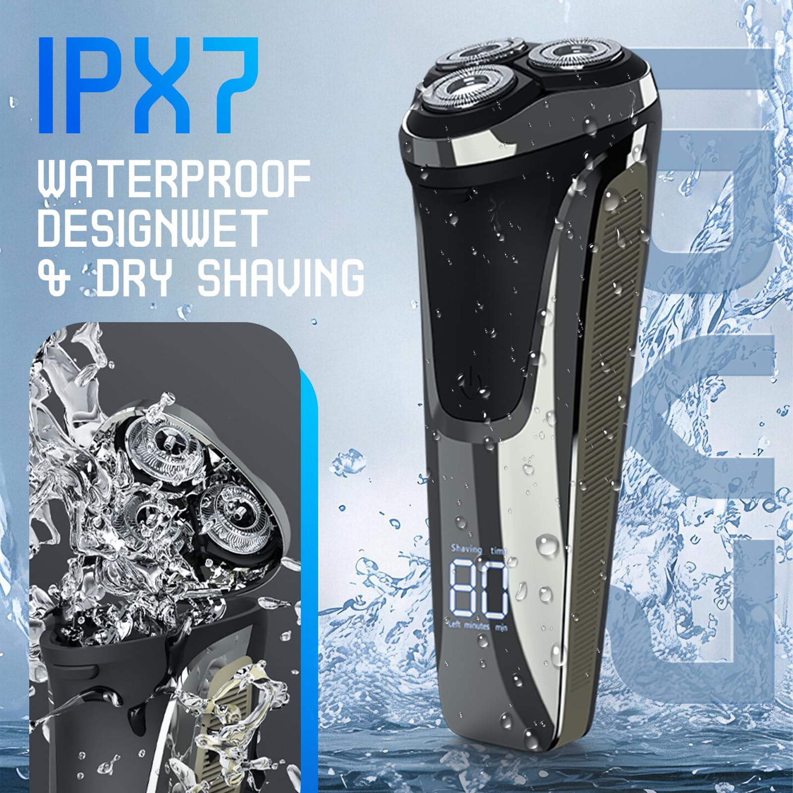 Snapbuy razor fast charging feature powers up quickly for last-minute grooming.